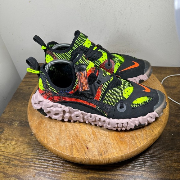 Nike ISPA Overreact Flyknit Black Volt Crimson CD9664-001 Mens Size 9.5 Sneaker